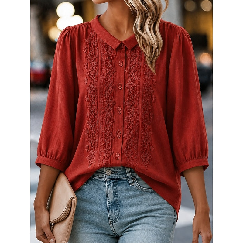 Anke | Bestickte Sommerbluse