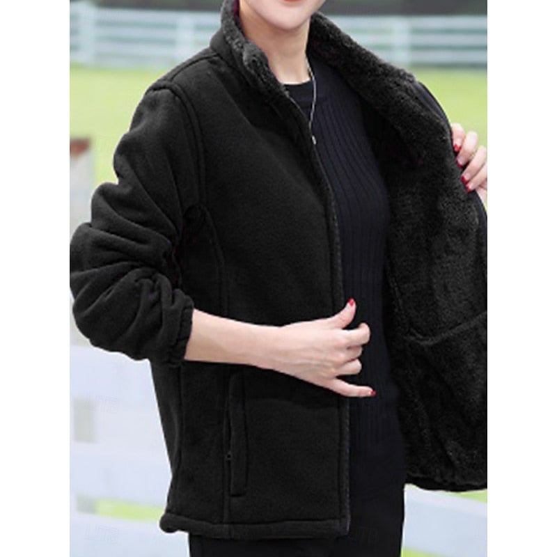 Juliane | Kuschelige Stehkragen-Jacke