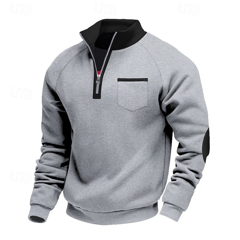 Hagen | Sportliches Stehkragen-Sweatshirt