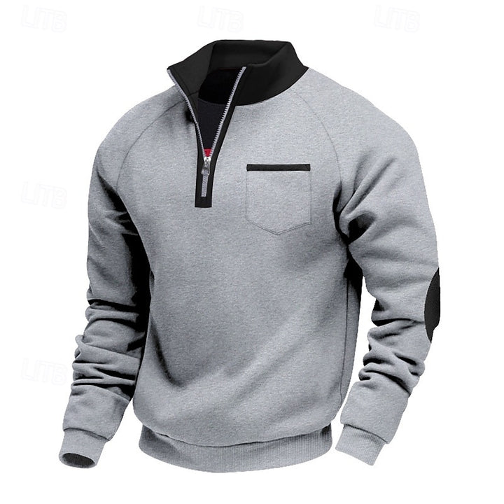 Hagen | Sportliches Stehkragen-Sweatshirt