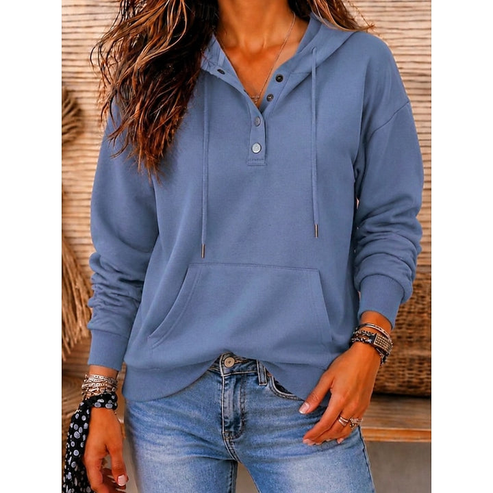 Marianne | Weicher Kapuzenpullover mit Knopfleiste