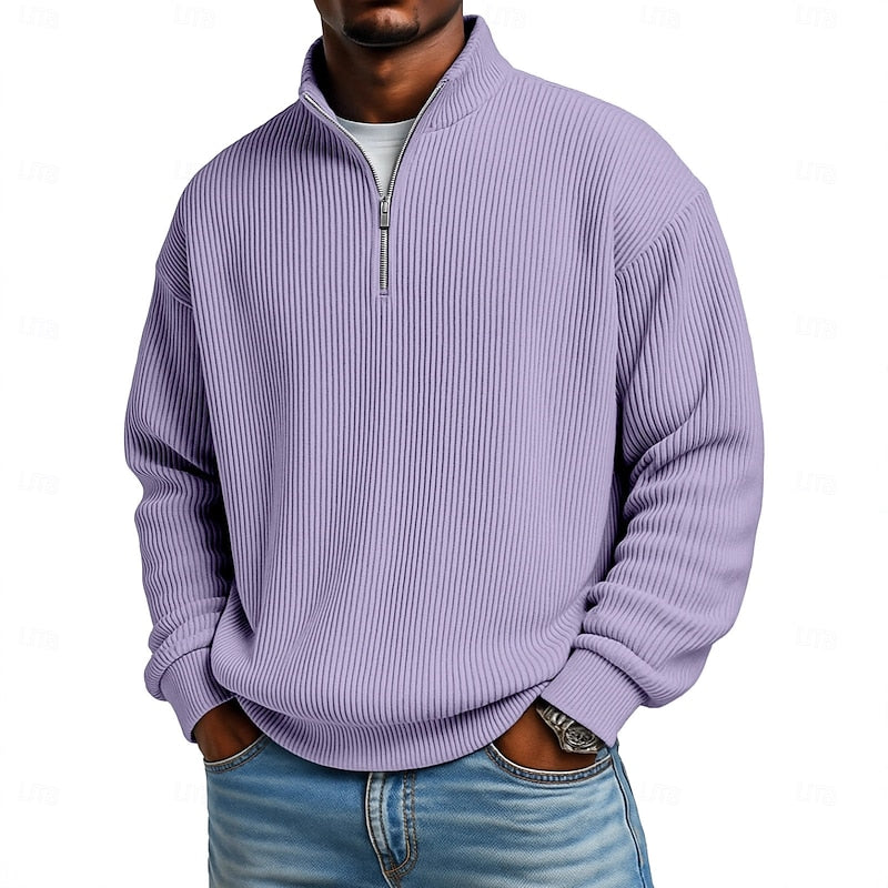 Arno | Legerer Stehkragen-Pullover