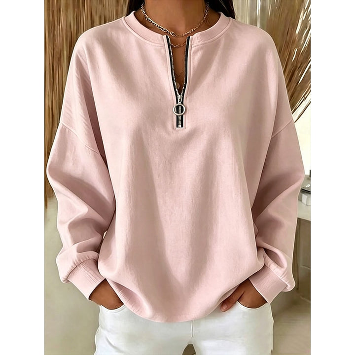 Cornelia | Legeres Sweatshirt mit Reißverschluss