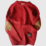 Friedhelm | Klassischer Strickpullover mit Ellbogenpatches