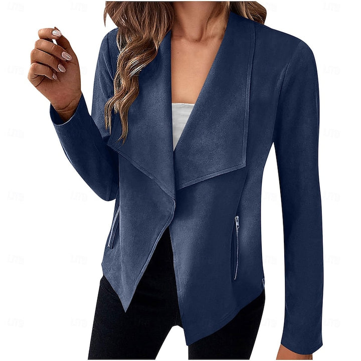 Anke | Elegante Kurzjacke mit Wasserfallkragen