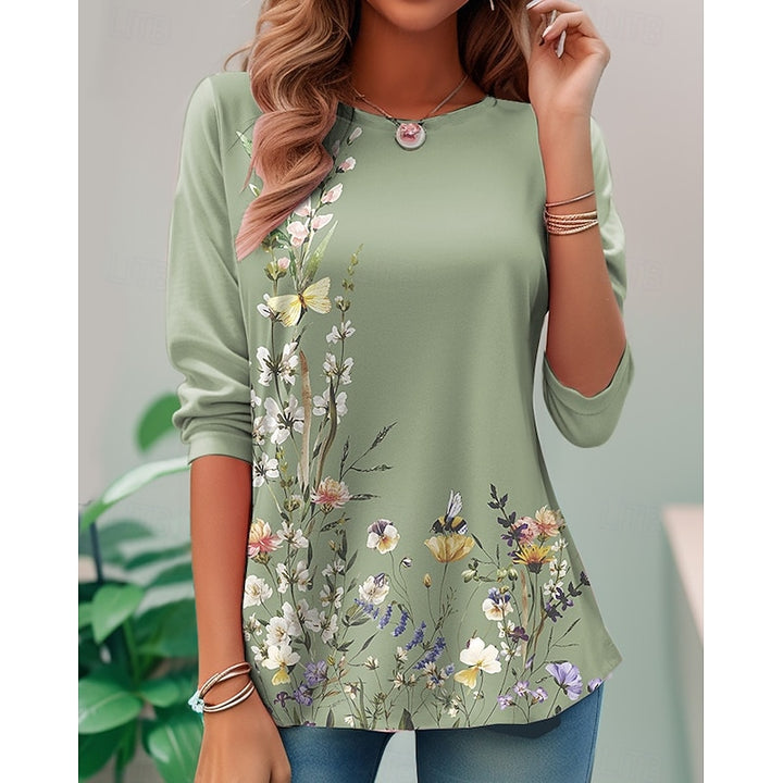 Marlis | Blumiges Langarm-Shirt