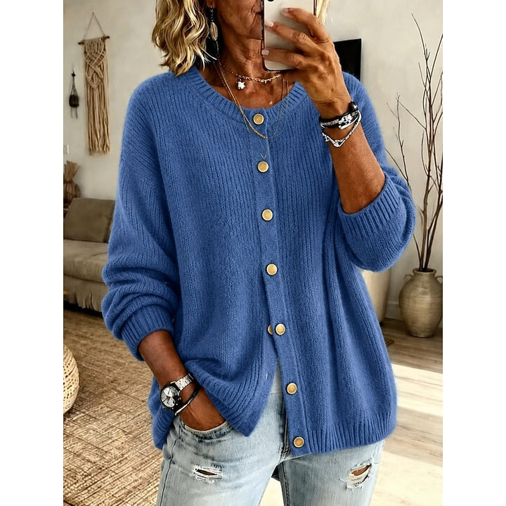 Cäcilia | Kuscheliger Strick-Cardigan mit Knopfleiste