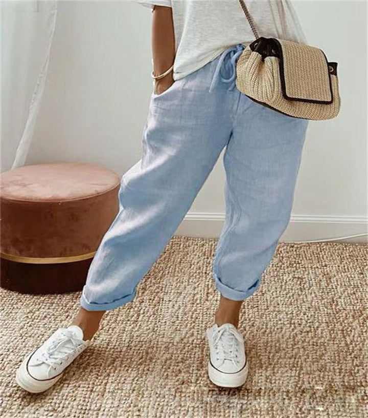 Paula | Leichte Sommerhose mit Kunstdruck