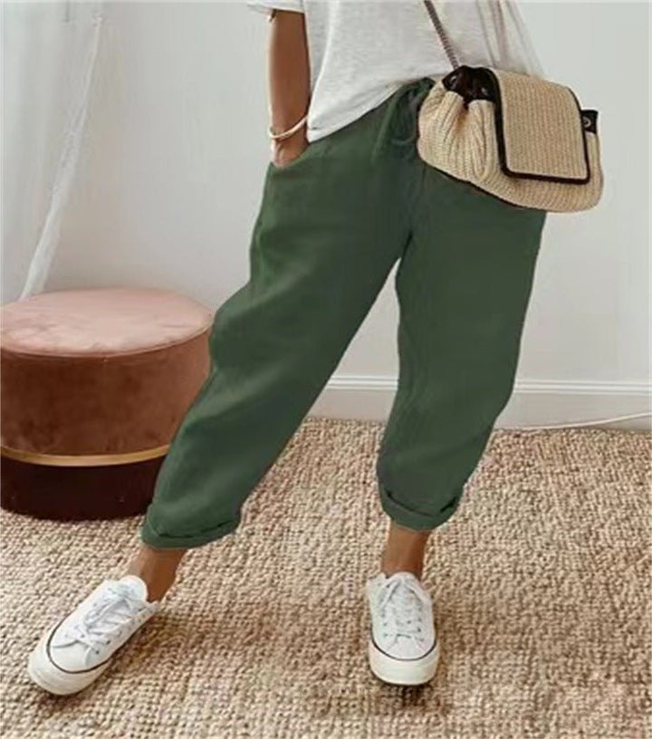 Paula | Leichte Sommerhose mit Kunstdruck