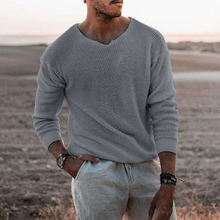 Sven | Feiner Strickpullover mit V-Ausschnitt