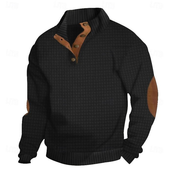 Norbert | Strukturierter Pullover mit Stehkragen