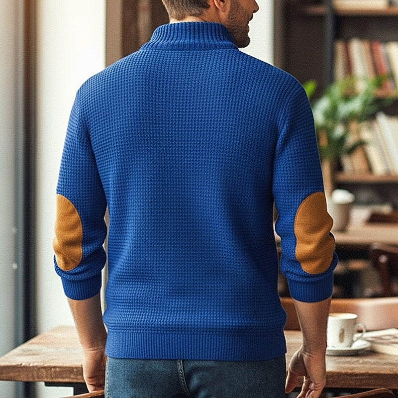 Marius | Eleganter Stehkragen-Pullover mit Knopfleiste
