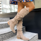 Lara | Damen Freizeit Kniehohe Flache Stiefel