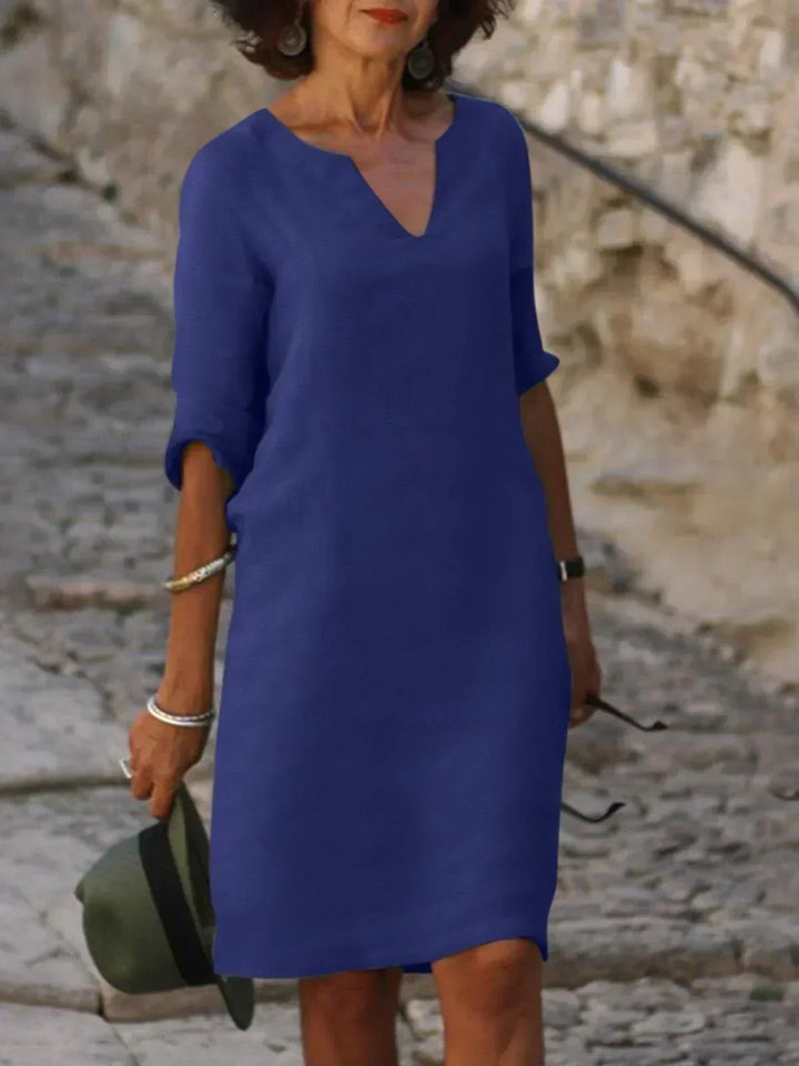 Ingrid | Elegantes Kleid mit V-Ausschnitt