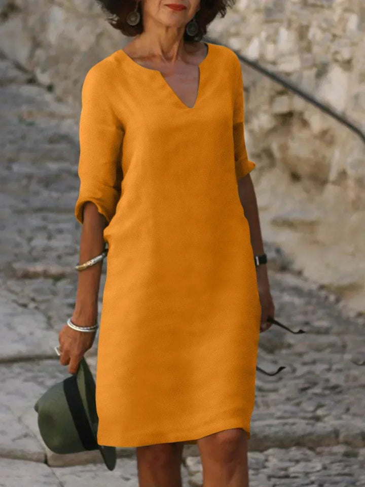 Ingrid | Elegantes Kleid mit V-Ausschnitt