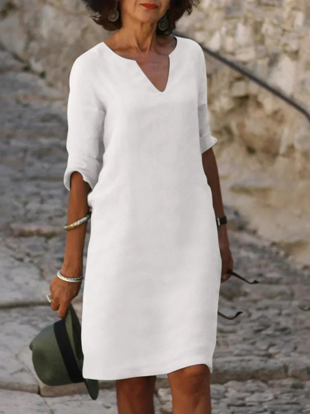 Ingrid | Elegantes Kleid mit V-Ausschnitt