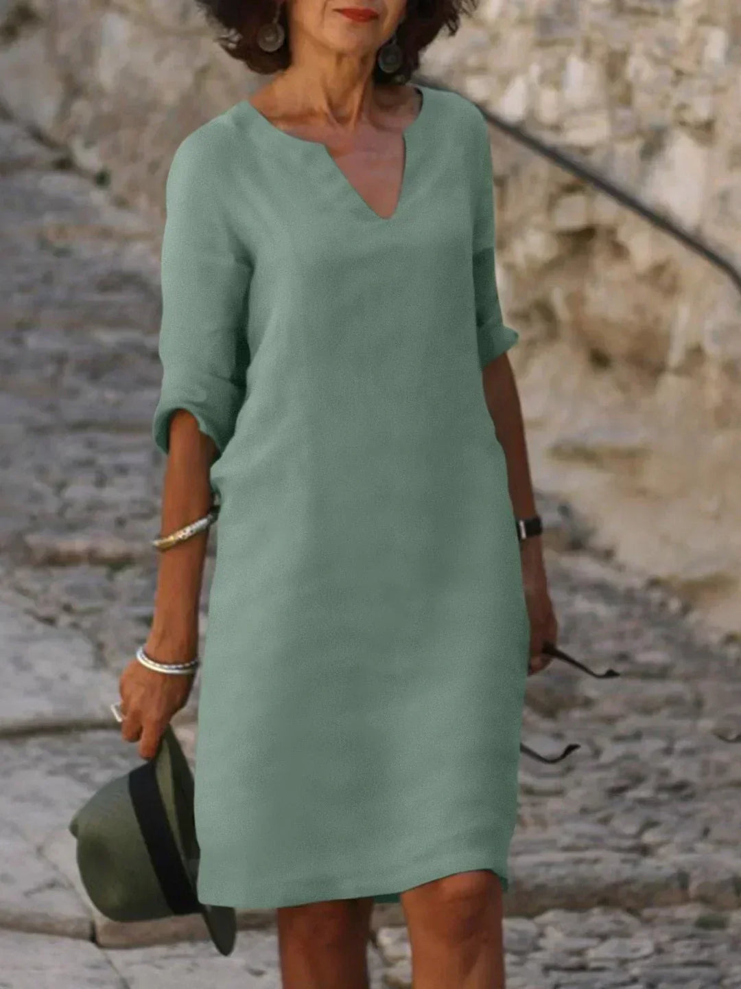 Ingrid | Elegantes Kleid mit V-Ausschnitt