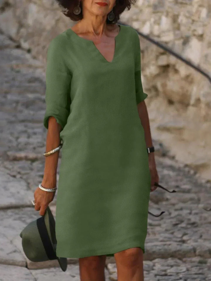 Ingrid | Elegantes Kleid mit V-Ausschnitt