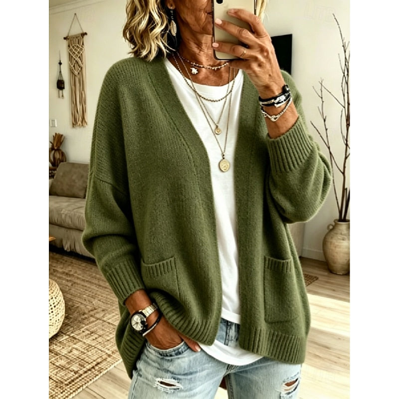 Rosalinde | Weiche Oversize-Strickjacke