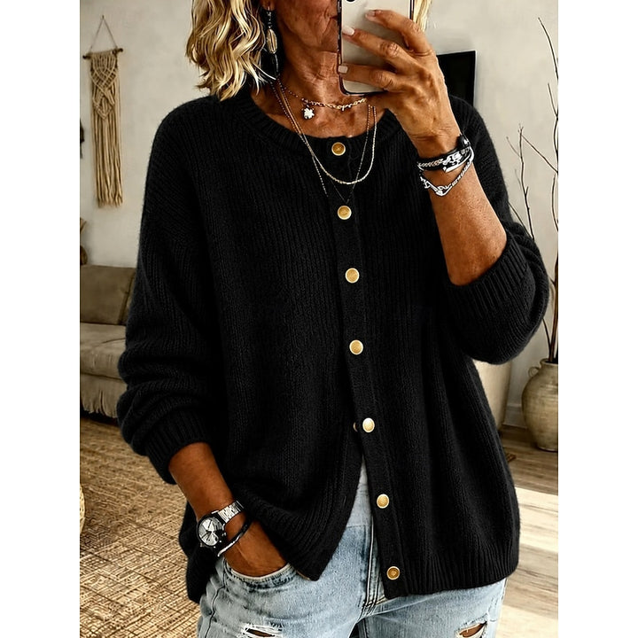 Cäcilia | Kuscheliger Strick-Cardigan mit Knopfleiste