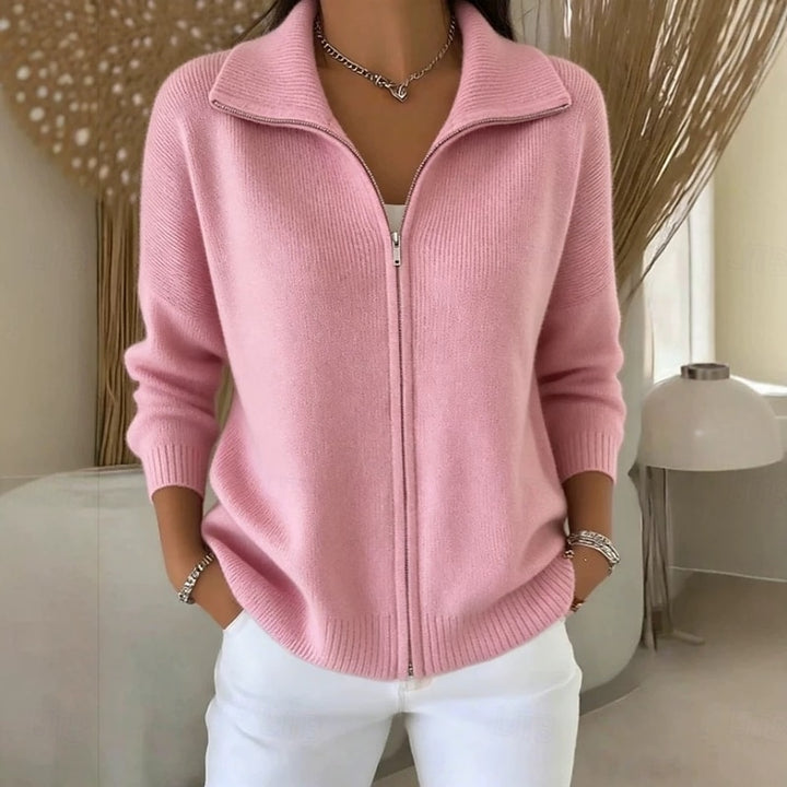 Annegret | Elegante Zip-Strickjacke