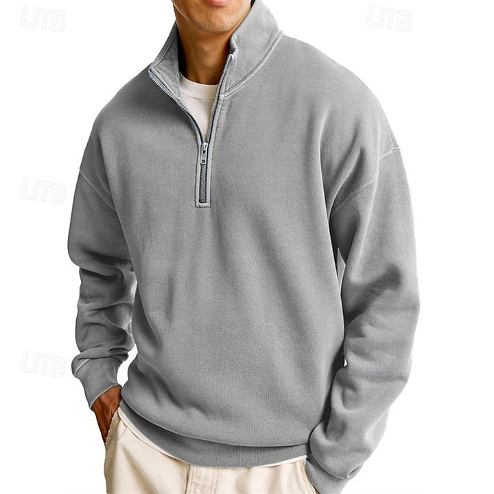 Dietrich | Lässiges Troyer-Sweatshirt mit Stehkragen