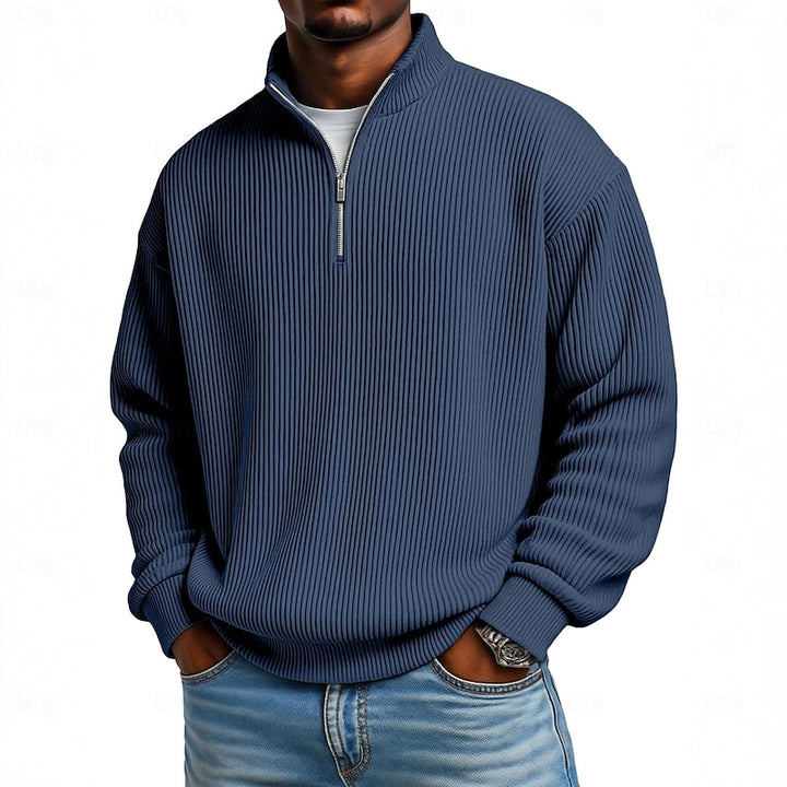 Arno | Legerer Stehkragen-Pullover