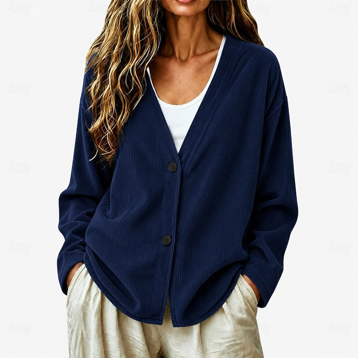 Carina | Softer Strick-Cardigan mit V-Ausschnitt