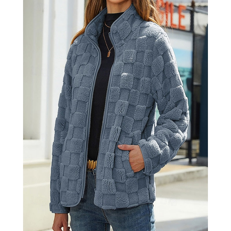 Ute | Kuschelige Stehkragen-Jacke