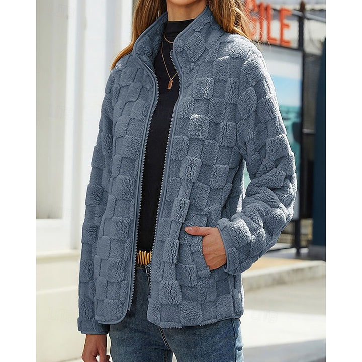 Ute | Kuschelige Stehkragen-Jacke