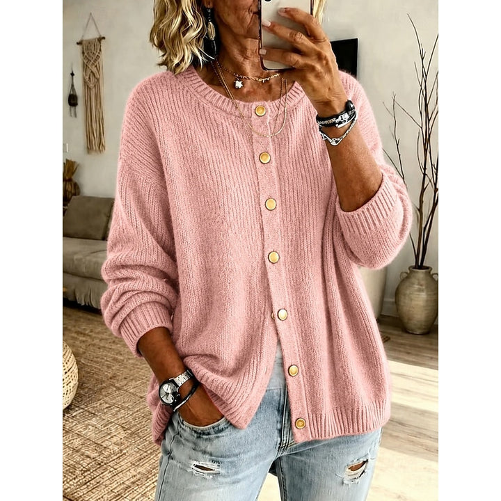 Cäcilia | Kuscheliger Strick-Cardigan mit Knopfleiste
