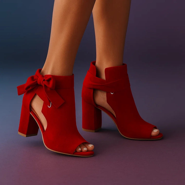 Ricarda | Elegante Peeptoe-Sandaletten mit Schleife
