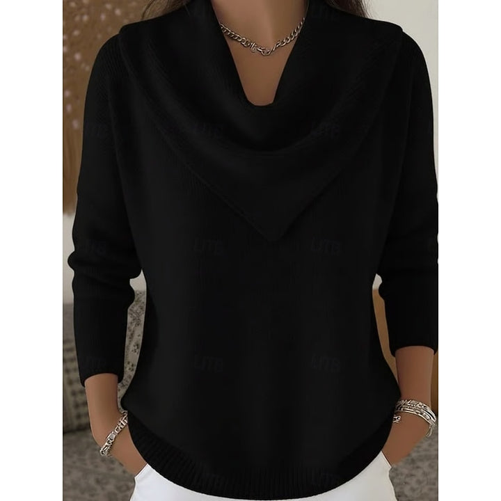 Katja | Weicher Pullover mit Wasserfallkragen