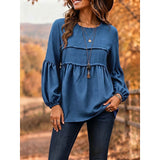Nele | Fließende Peplum-Bluse