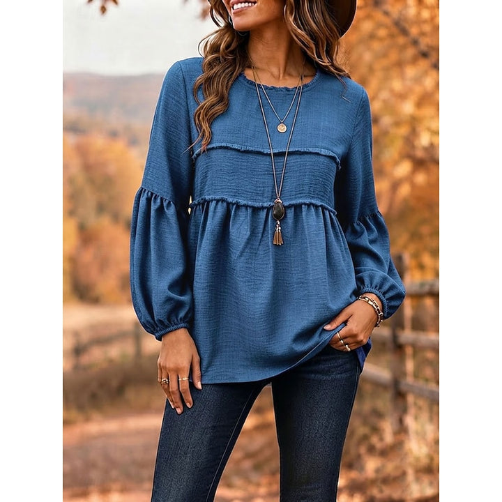 Nele | Fließende Peplum-Bluse