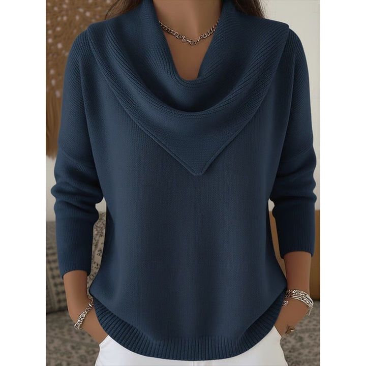 Katja | Weicher Pullover mit Wasserfallkragen