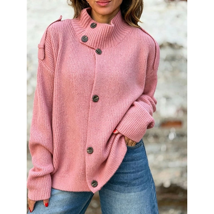 Adelheid | Kuschelige Strickjacke mit Stehkragen