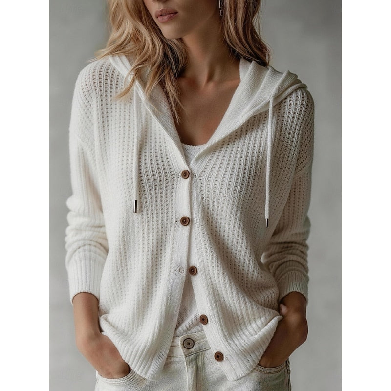 Thekla | Kuschelige Kapuzen-Strickjacke