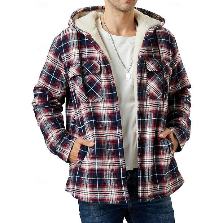 Jörg | Gefütterte Hemdjacke mit Kapuze