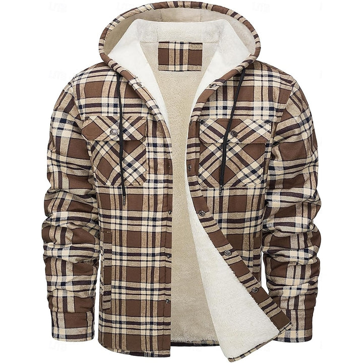 Jörg | Gefütterte Hemdjacke mit Kapuze