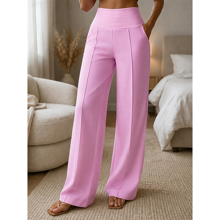 Andrea | Elegante Weite Hose mit Hohem Bund
