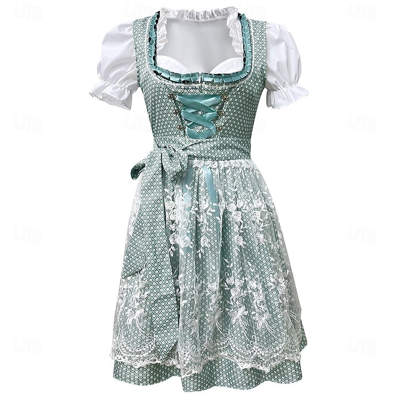 Magdalena | Festliches Oktoberfest Dirndl mit Spitzenschürze