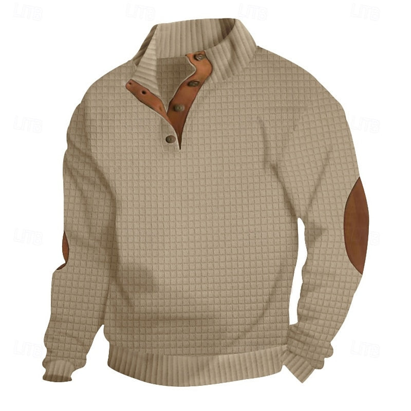 Norbert | Strukturierter Pullover mit Stehkragen