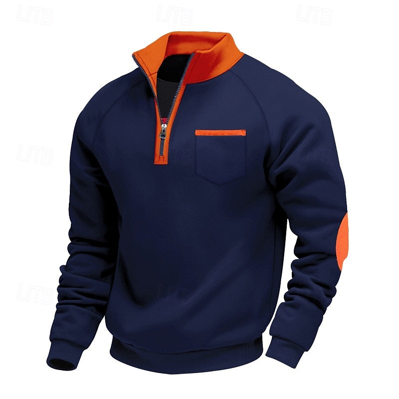 Hagen | Sportliches Stehkragen-Sweatshirt