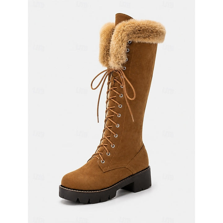 Thekla | Flauschige Winter-Schnürstiefel