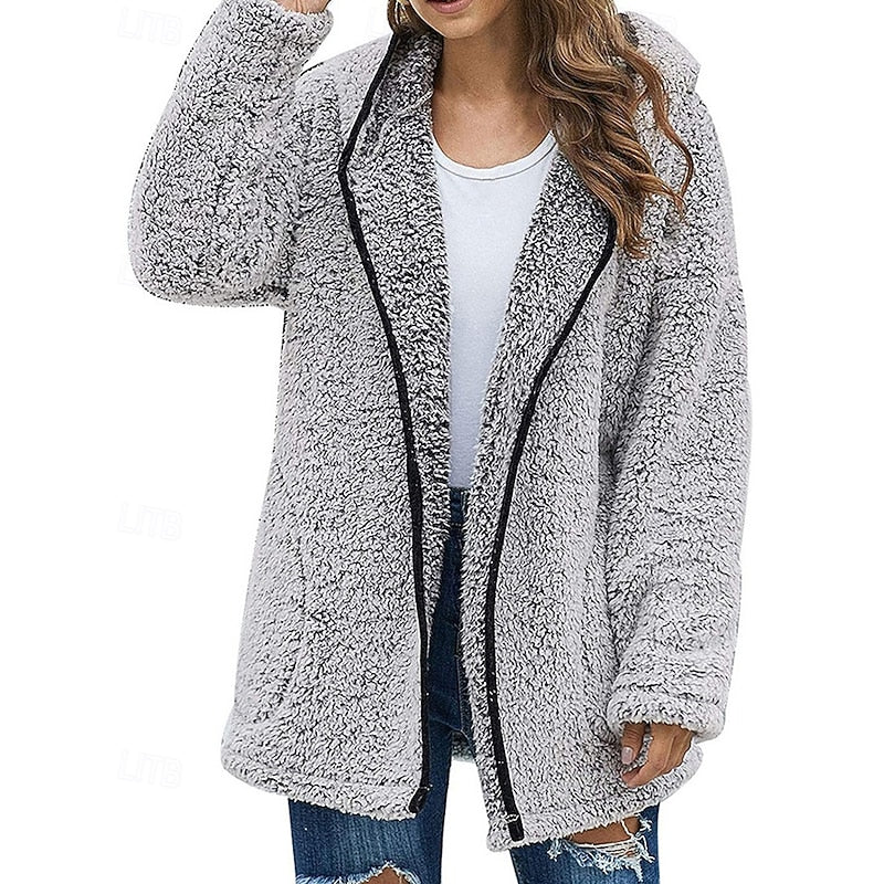 Irmgard | Kuschelige Wohlfühljacke mit Kapuze