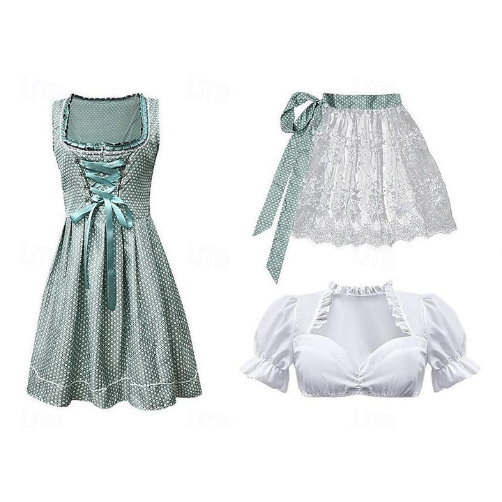 Magdalena | Festliches Oktoberfest Dirndl mit Spitzenschürze