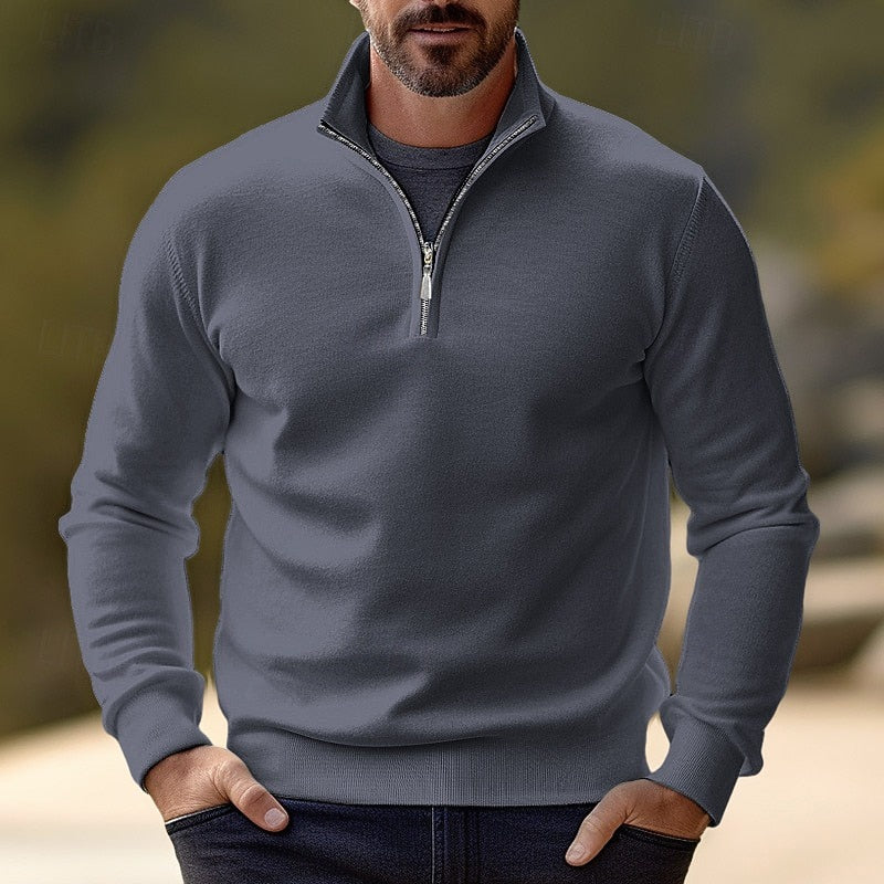 Ernst | Eleganter Troyer-Pullover mit Stehkragen