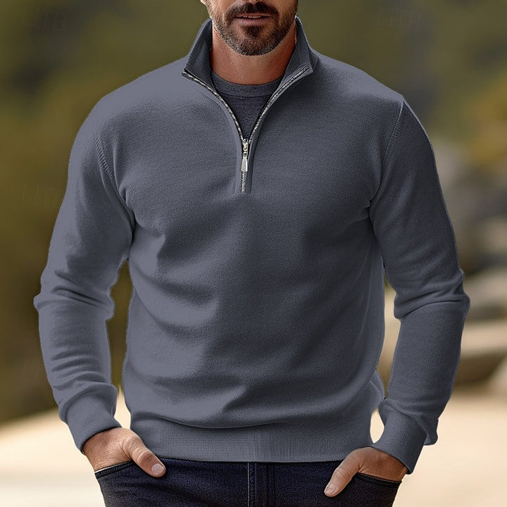 Ernst | Eleganter Troyer-Pullover mit Stehkragen