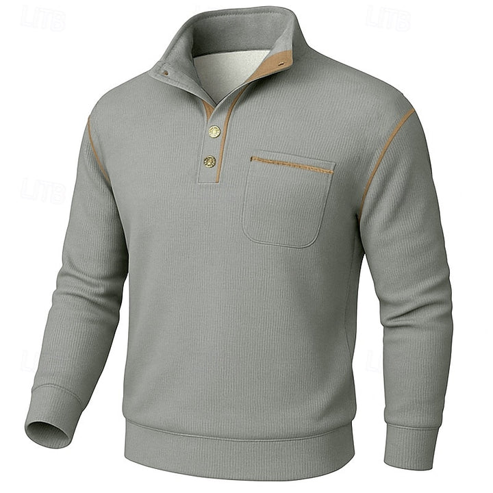Guntram | Sportlicher Stehkragen-Pullover
